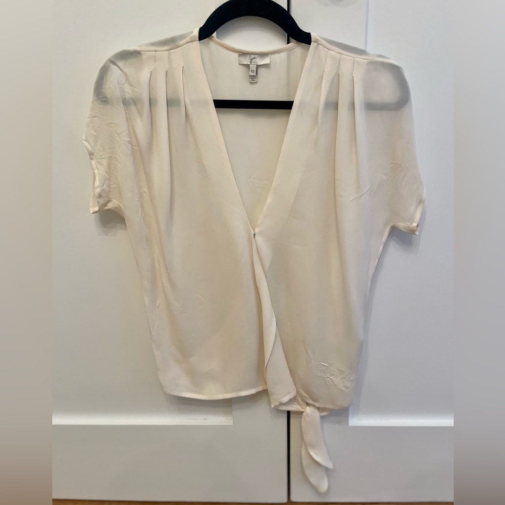 Joie White Silk Top